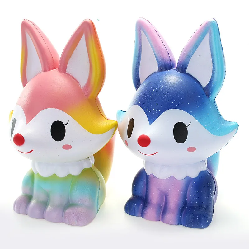 
2019 custom slow rising PU foam kawaii scented Soft squishy animal toys squishies animals fox toy 