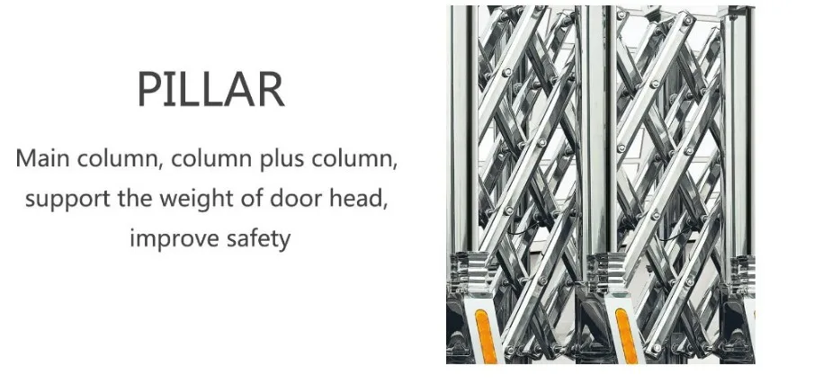 Jinjiahao-puerta Retráctil Plegable De Acero Inoxidable Para Coche