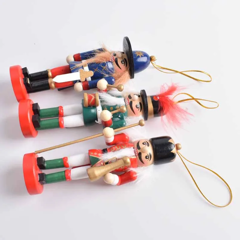 Wholesale 2020 Hot Sale Decorative Wooden Nutcrackers 6pack/set 12cm