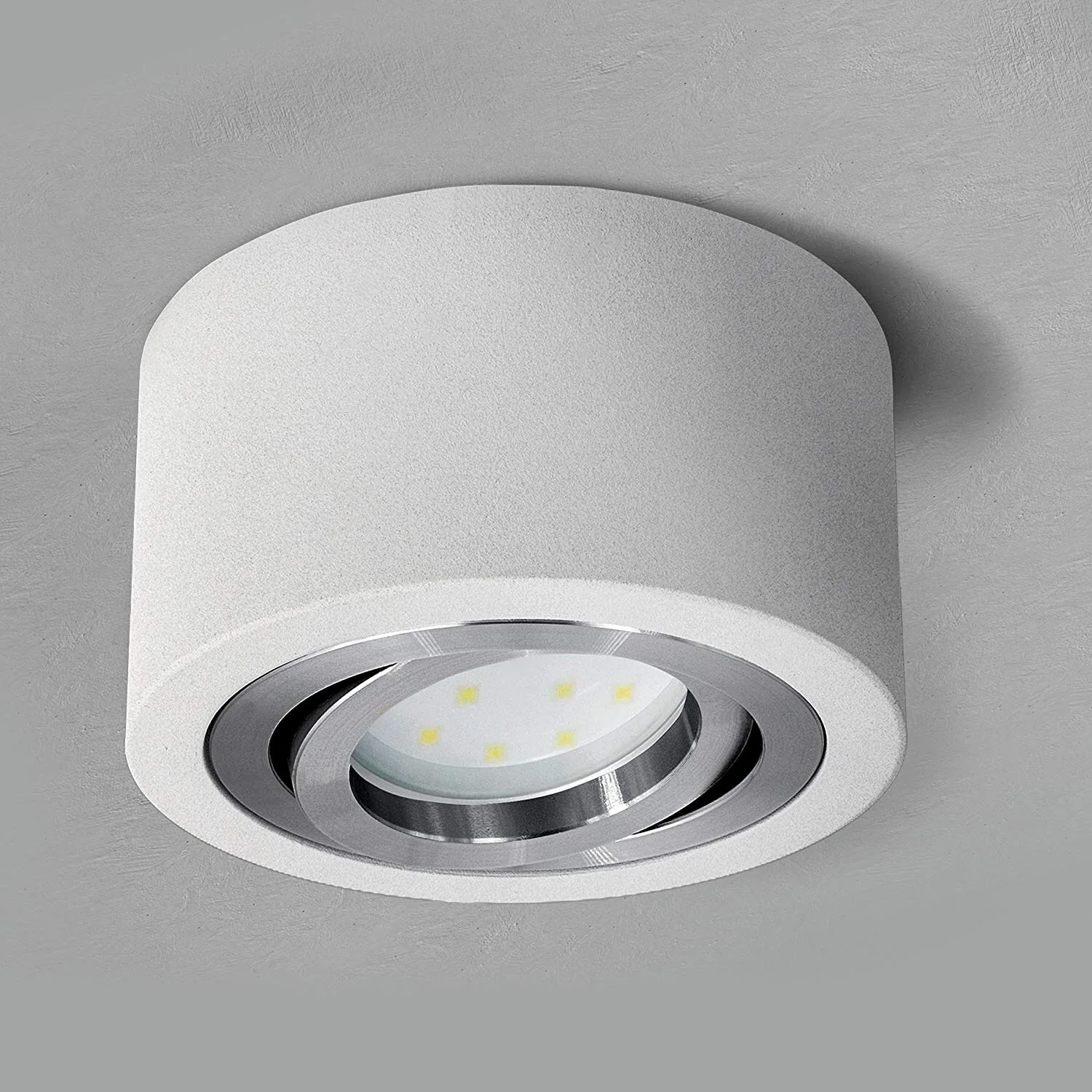 indoor mounted round white  spot light fixture for gu10/mr16 led module