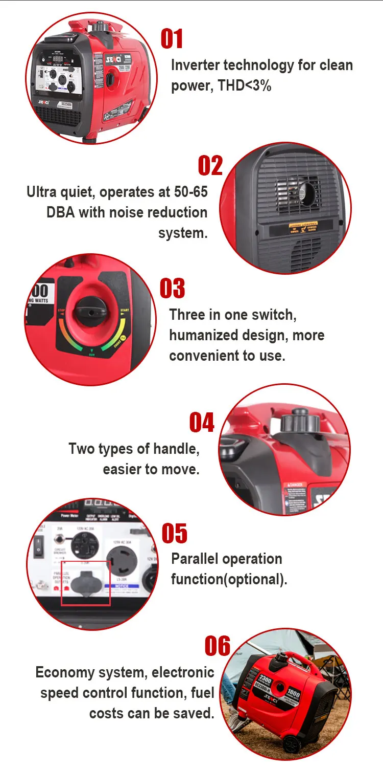 mini 1.7kw silent portable inverter generator manufacture