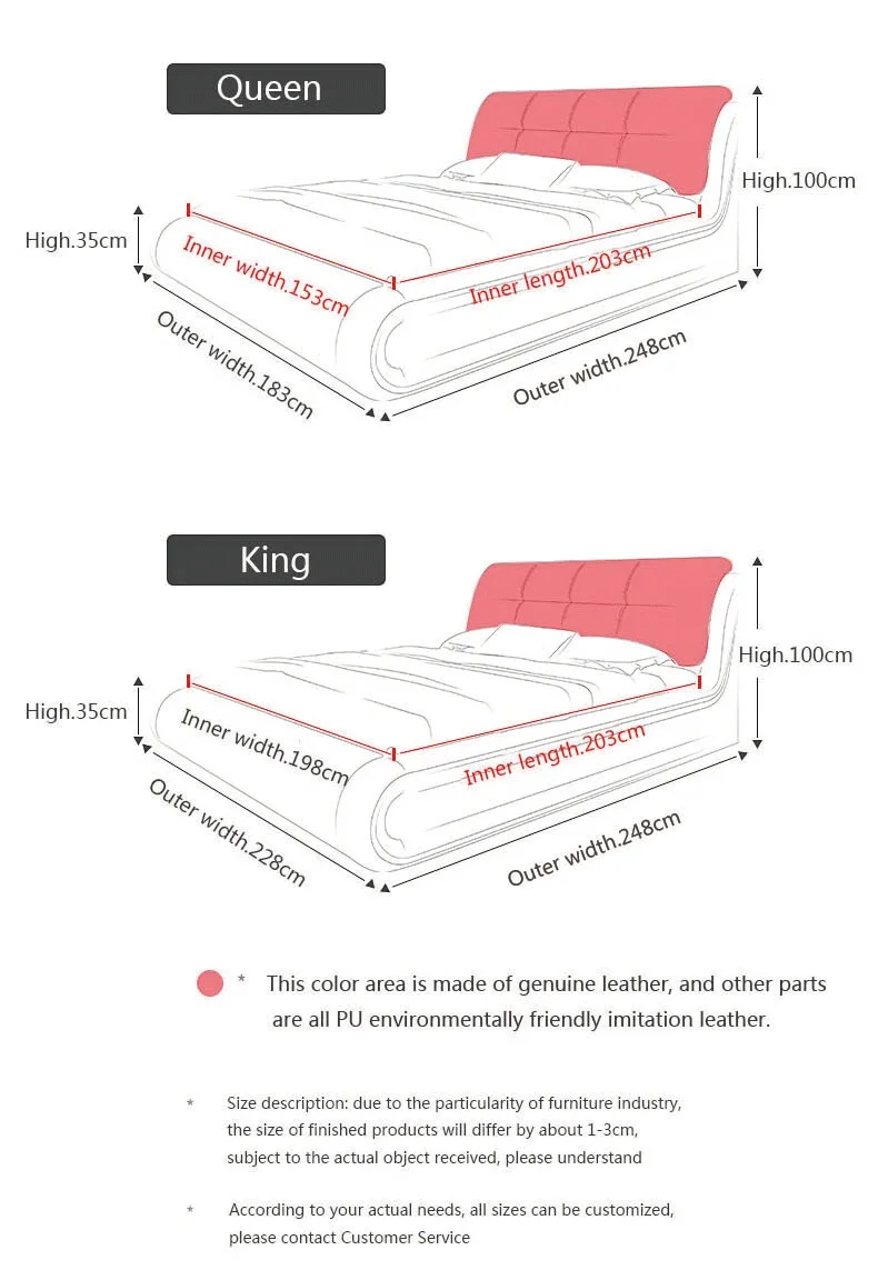 Cama Doble De Cuero Con Almacenamiento Para Boda,Tatami,Dormitorio