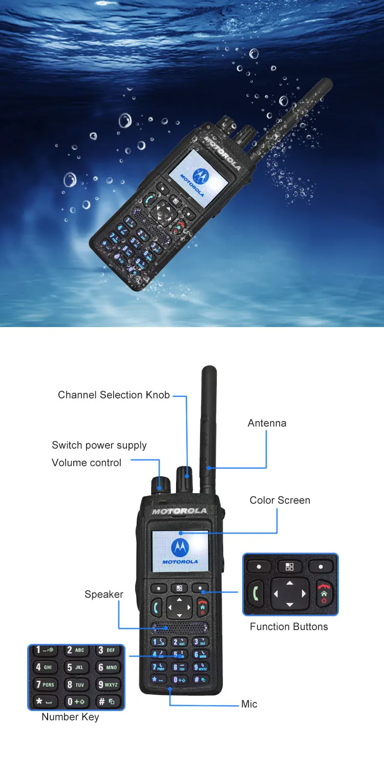 Motorola Newest Tetra Two Way Radio 800mhz Walkie Talkie Gps Tetra ...