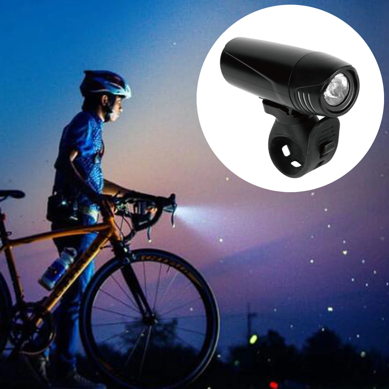 防水led灯自行车自行车前大灯灯手电筒