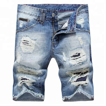 skinny ripped shorts mens