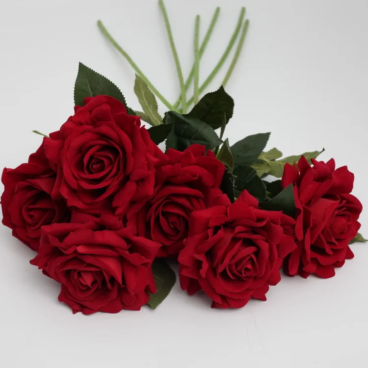 Trx810 Rose Artificial Flower Manufacturers Bulk Wholesale High Quality Red Plastic Latex