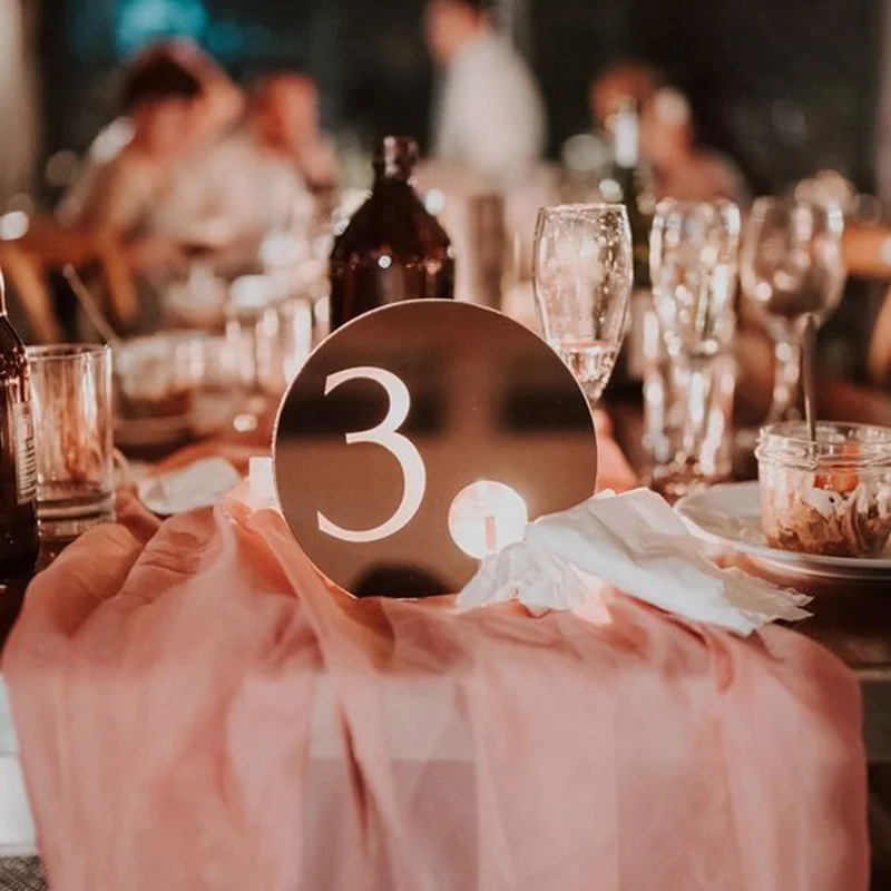 Rose Gold Wedding Table Numbers Acrylic Table Numbers Wedding Table Decor
