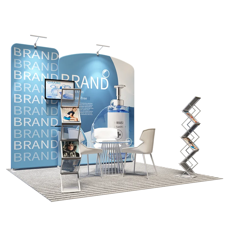 Portable Aluminum Display System Design Trade Show Booth With Shelf For ...