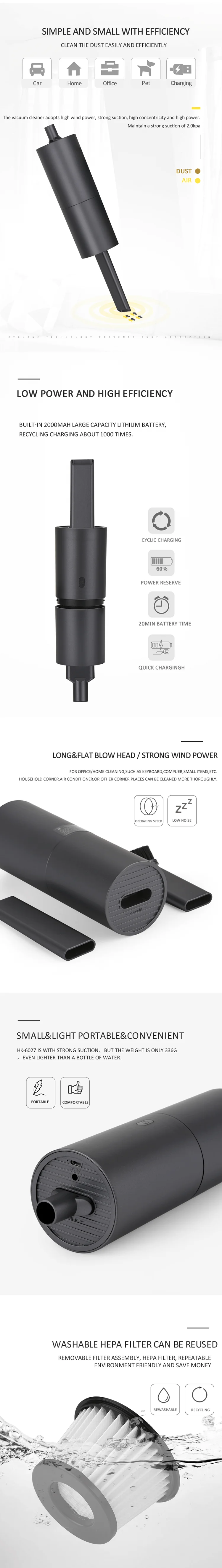 Cordless Handheld Portable Car Mini Vacuum Cleaner