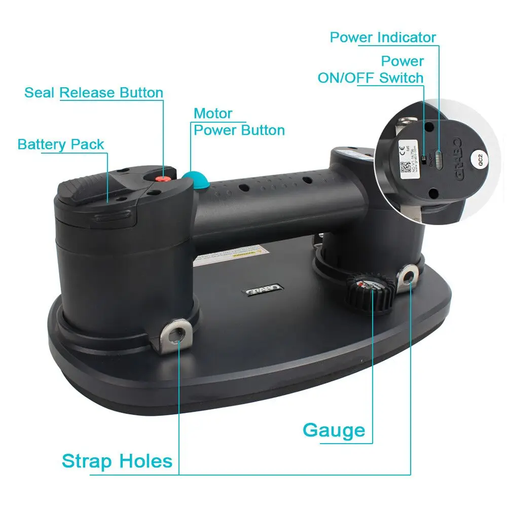 Grabo Powerful Electric Vacuum Lifter For Tiles,Glass,Concrete,Drywall