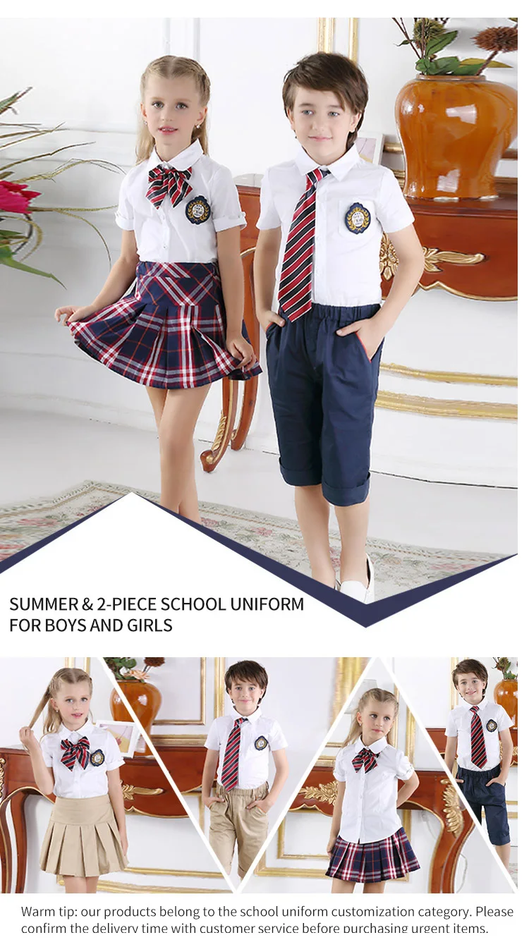 Stylish Kindergarten School Uniform Designs Knitted Kids Design School Suit School T Shirts