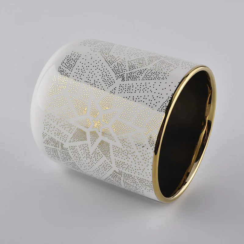 Custom Pattern Ceramic Candle Vessels Wholesale