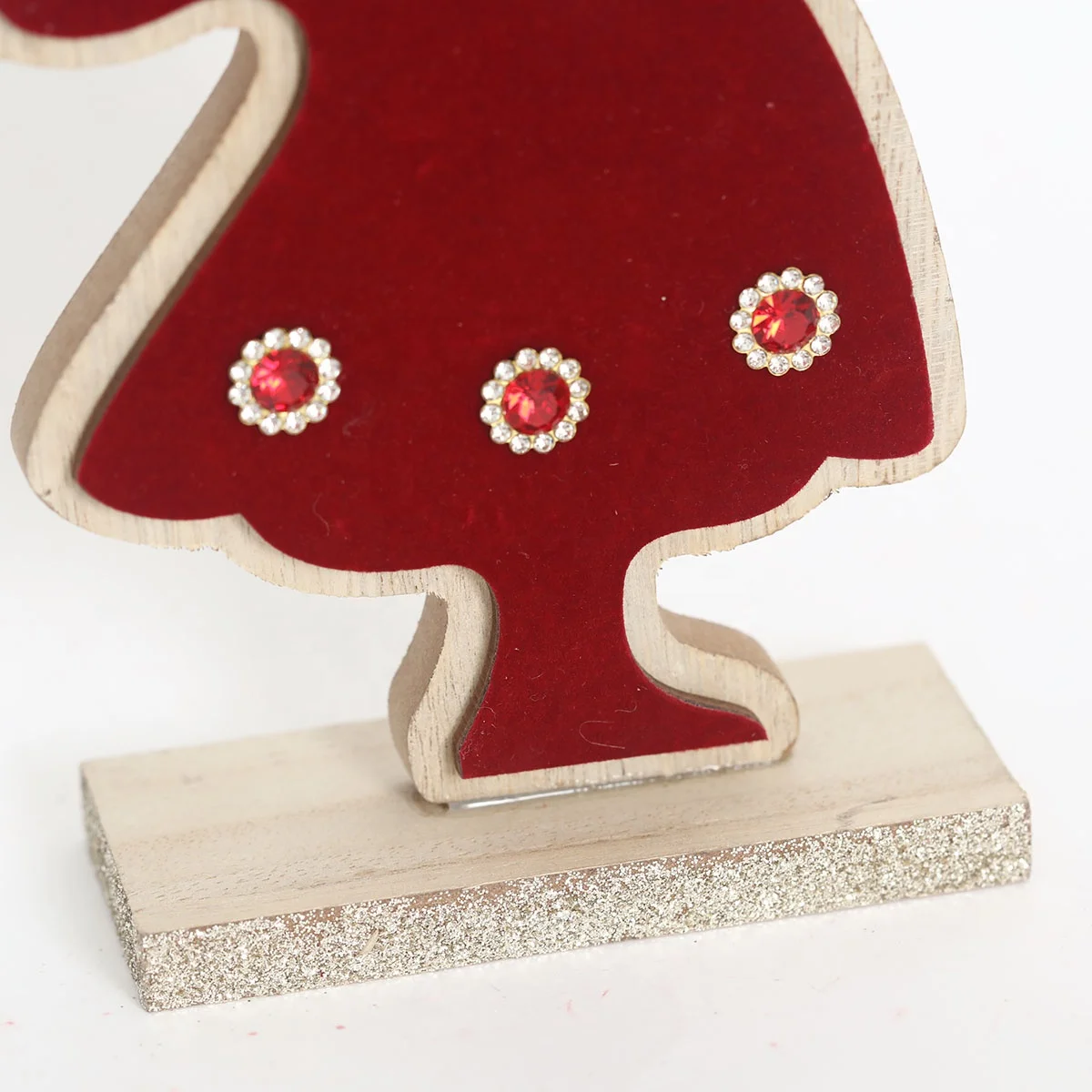 Pioneer Effort Wooden Christmas Angel Table Decoration,Gold Glitters