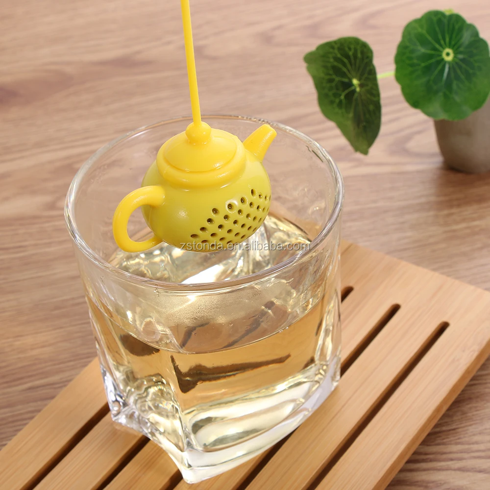 Creative Teapot Shape Tea Infuser Strainer Silicone Tea Bag Leaf Filter