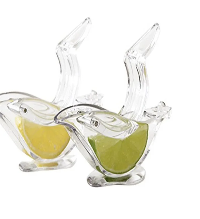 Manual Bird Shape Lemon Slice Squeezer Clear Portable Transparent Fruit