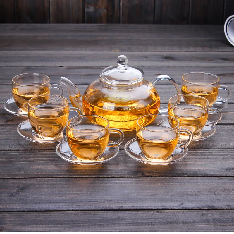 Hot Selling 400ml 600ml 800ml 1000ml Heat Resistant Glass Teapot With