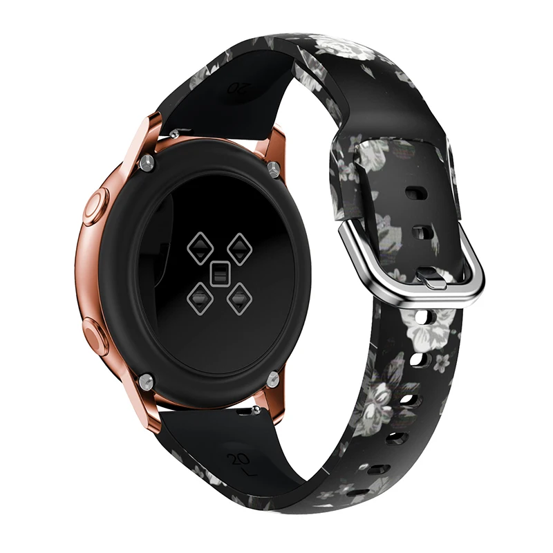 三星active2 表带豹硅胶表带 20毫米硅胶表带