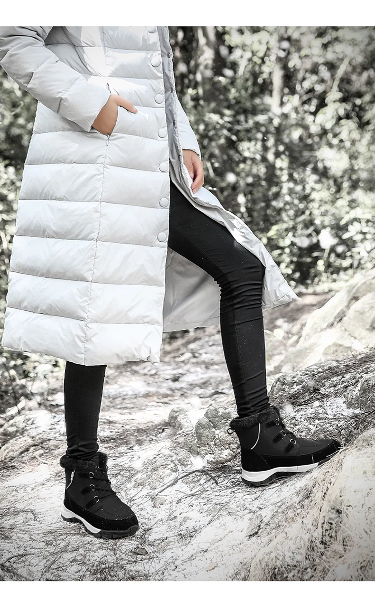 Outdoor Winter Durable Women Snow Boot Warm Mid-Calf Cotton Casual Girl Shoes