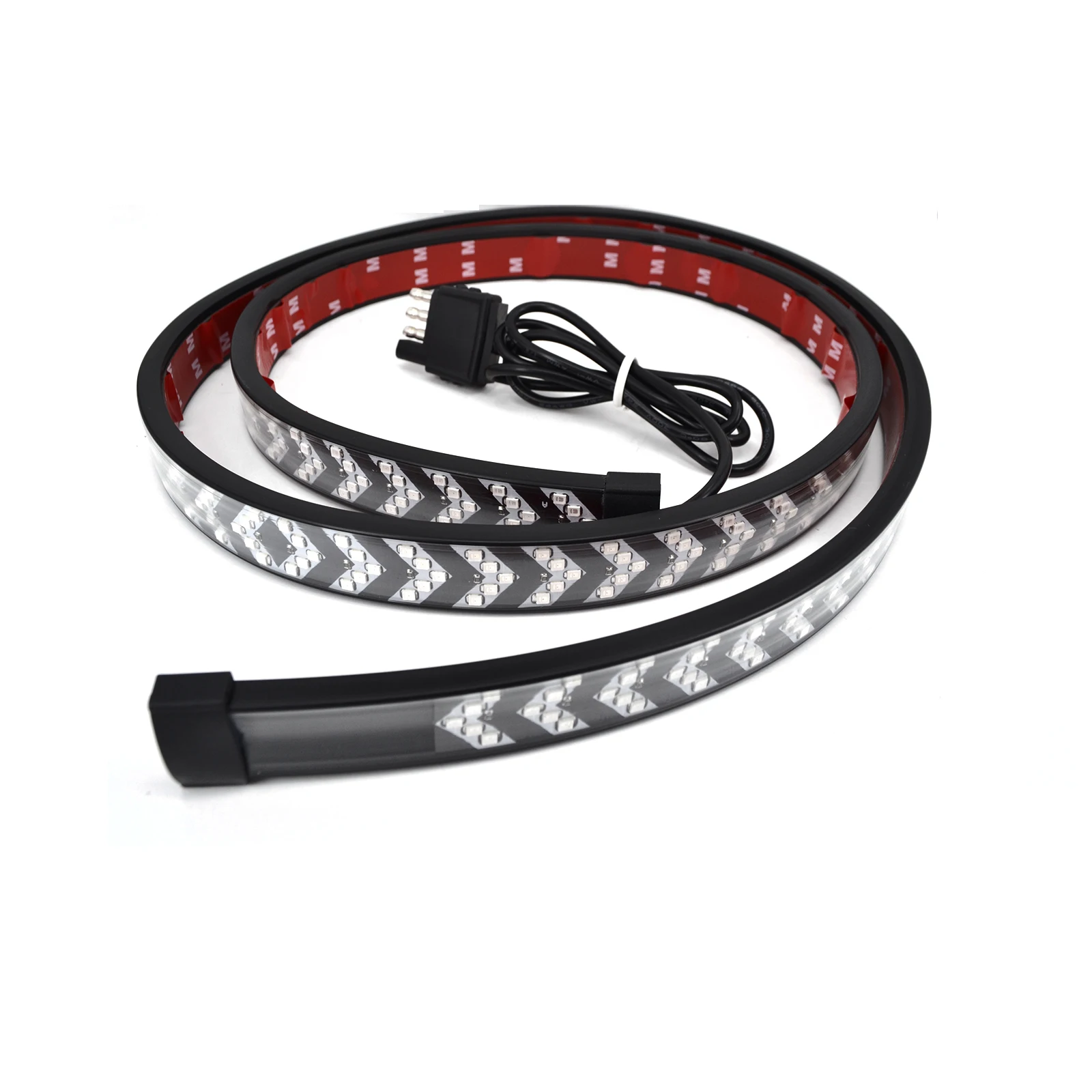 60 Inches Scanning Red/White Truck Tailgate Light Bar 450 Red and 135 White LED Tailgate Light Strip Running Turn Signal Brake