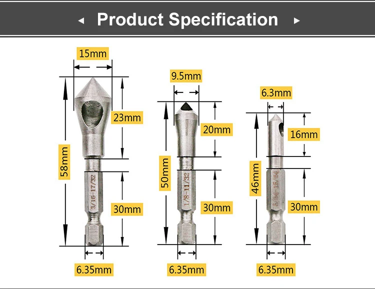 High Quality Zero Flute Hole Countersink Chamfering Drill Bit Deburring