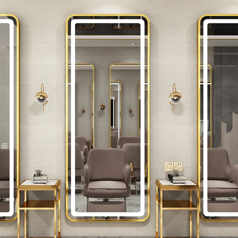 Led Light Barber Shop Mirror Salon Styling Doublesided Big Mirror