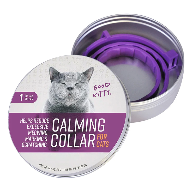

Adjustable Non-toxic Anti-anxiety Dog Collar Cat Calming Soothing Cat Pet Collar, Purple