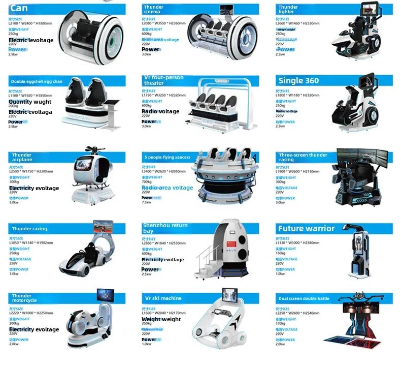 Commercial Full Set Indoor Sensory Simulation Racing Simulator Motorcycles VR Thunder Arcade for Shopping Mall Experience
