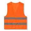 60gsm Mesh Fabric 5cm Normal Visibility Reflective Strips Jacket Red Orange Yellow 100% Polyester Reflective Safety Vest