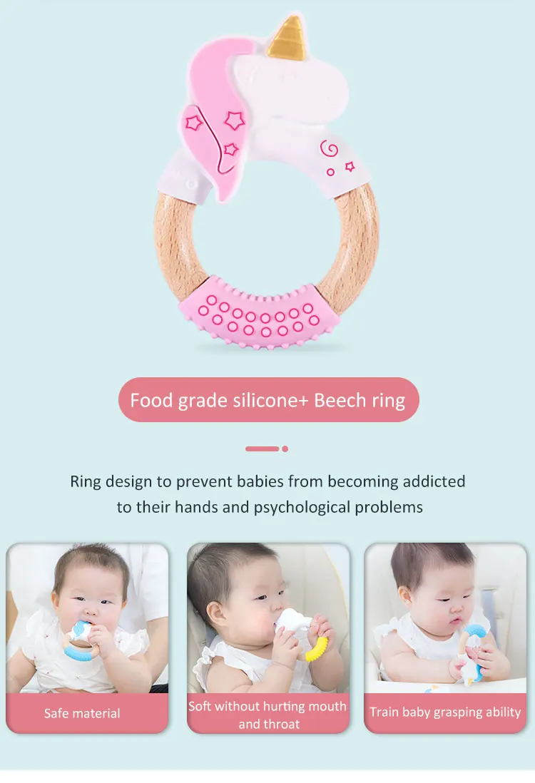 Kean Cheap Nontoxic Bpa Free Silicone Beach Ring Baby Toy Teether