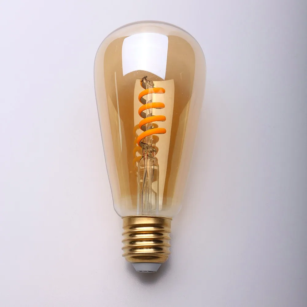 2020 New High Quality ST Shape ST45 Amber Soft Smart Filament Replacement Led Bulbs