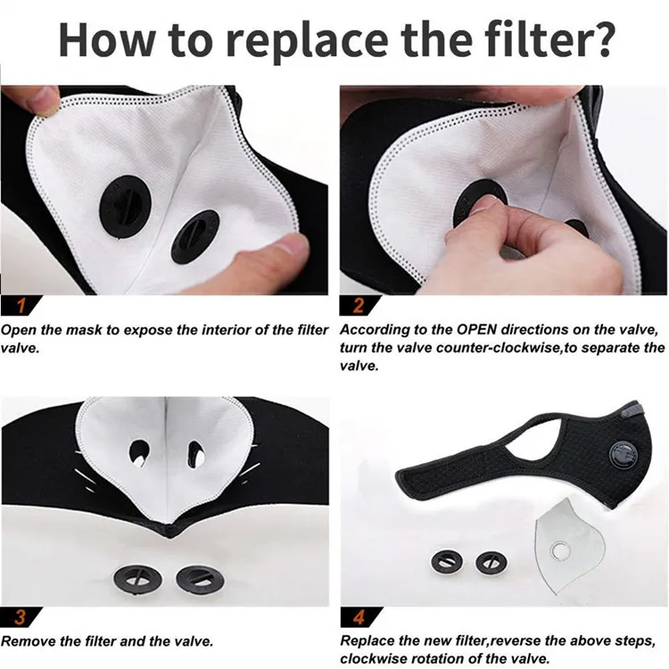 Air Pollution Anti Dust Face Mask That Covers Mouth And Nose Motorcycle Face Mask