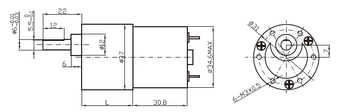 37mm 3530 12V 24V DC Motor Spur Reduction Gearbox Hot Sale Product details