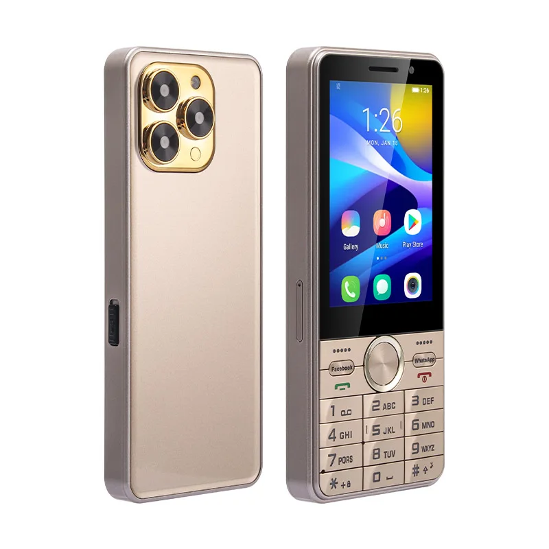 button phone with whatsapp