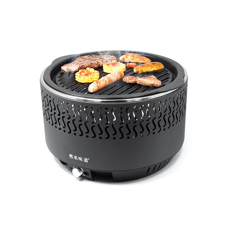 
2021 New Arrival Portable Outdoor Cast Iron Korean Barbecue Charcoal Barbeque Grills BBQ Accasories Restaurant Table BBQ Grills 