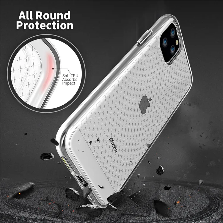 For iphone 11 Pro case Clear Luxury Crystal TPU Transparent Premium Phone Case