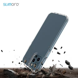 Slimoro HD Premium TPU PC Phone Case Anti Shock Mobile Protective Cover For iPhone 12 13 Transparent TPU PC Phone Case