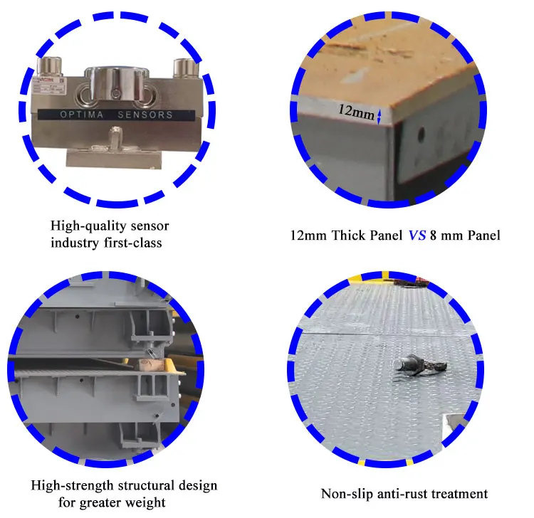 3t/2kg mobile truck scales with HDP indicator