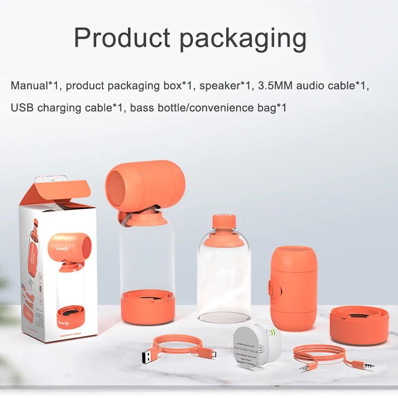 2021 new Creative Bottle Wireless Blue-tooth Speaker Large Volume Beverage Bottle Speaker - ANKUX.COM