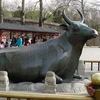 Chinese supplier copper casting bull figurines The botanical garden sculpture