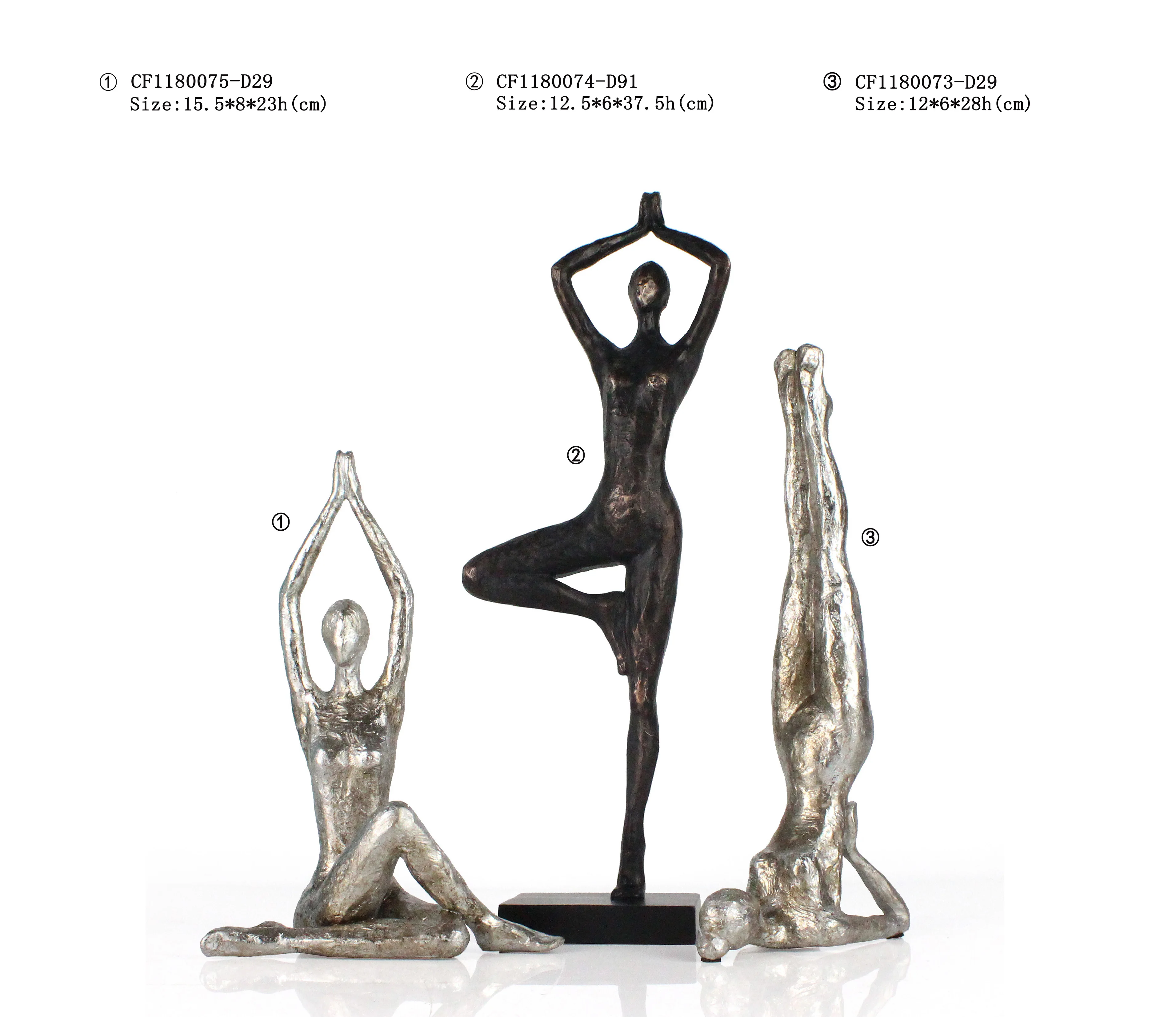 Wholesales Elegant Resin Yoga Sport Pose Lady Figurine For Home Decoration manufacture