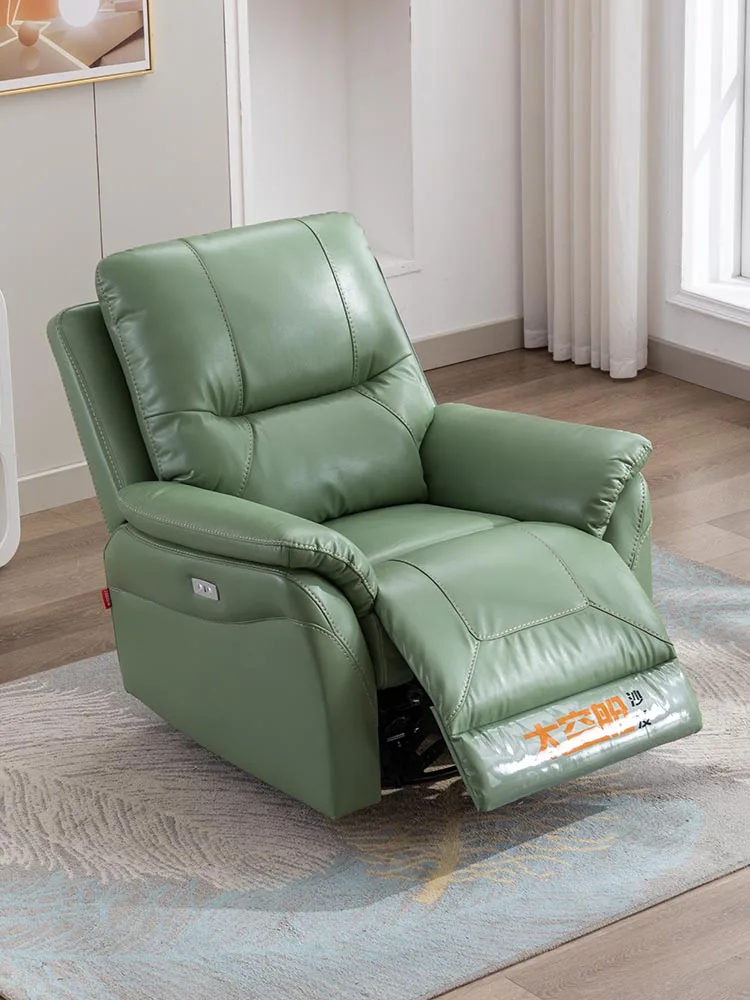 Modern Design Air Leather Recliner Chair Wood Frame With Extendable Feature For Living Room