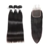 Hot Selling Wholesale Healthy long straight remy virgin weaves closures and bundles closure and bundles and closure set