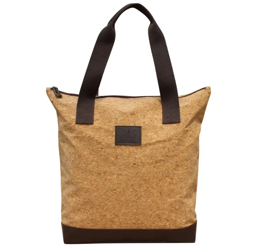 eco-friendly recycled poly bag cork tote bag