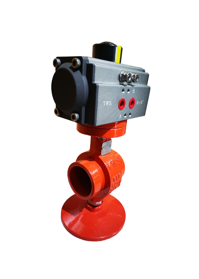 Customization Pneumatic Actuator Operated Dn50 Ductile Iron Grooved ...