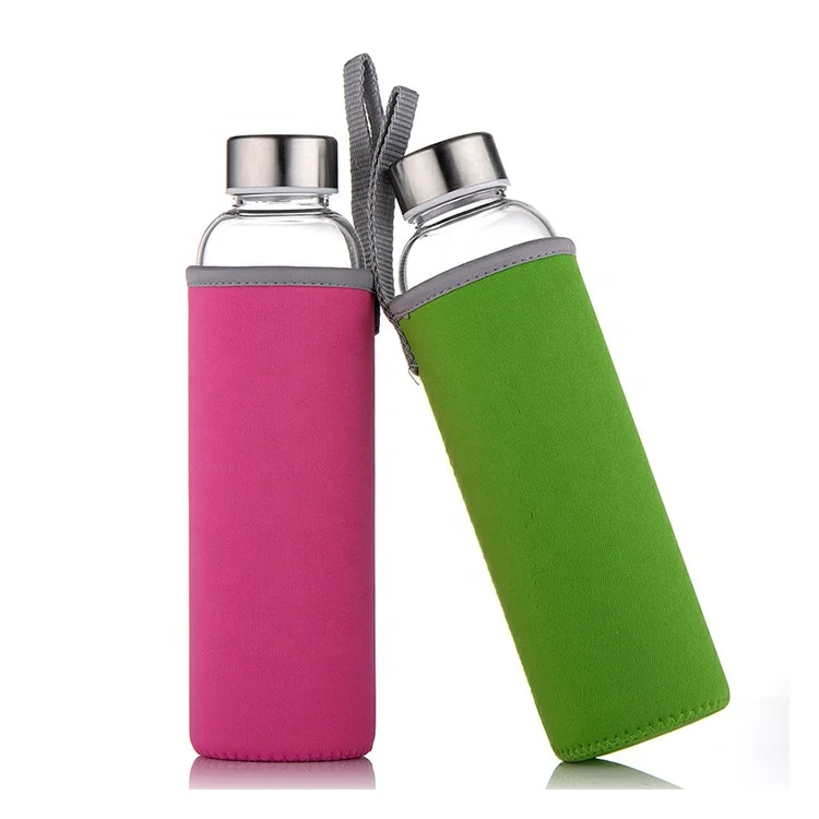550ml Heatresistant Unbreakable Glass Water Bottle With Tea Infuser