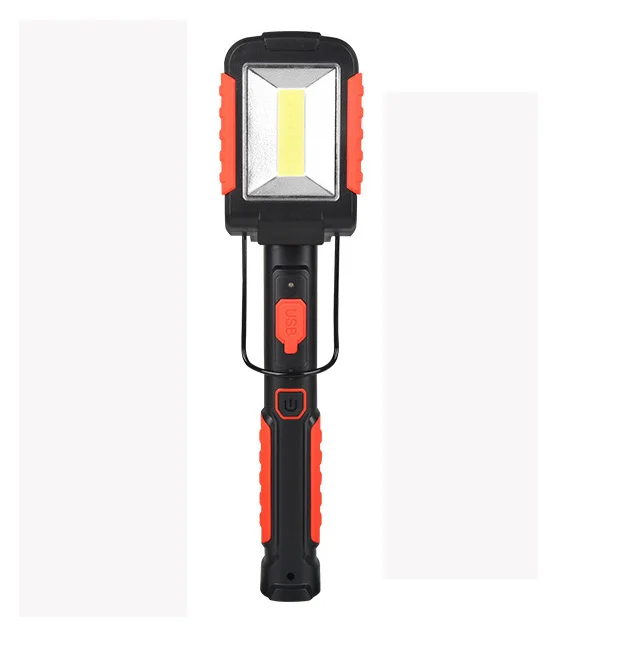 COB+LED flashlight magnetic waterproof torchlight zoomable lamp for working emergency camping hunting