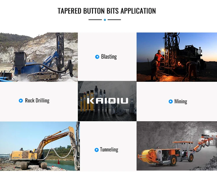 High quality 32mm drifter tapered hard rock button drill bit