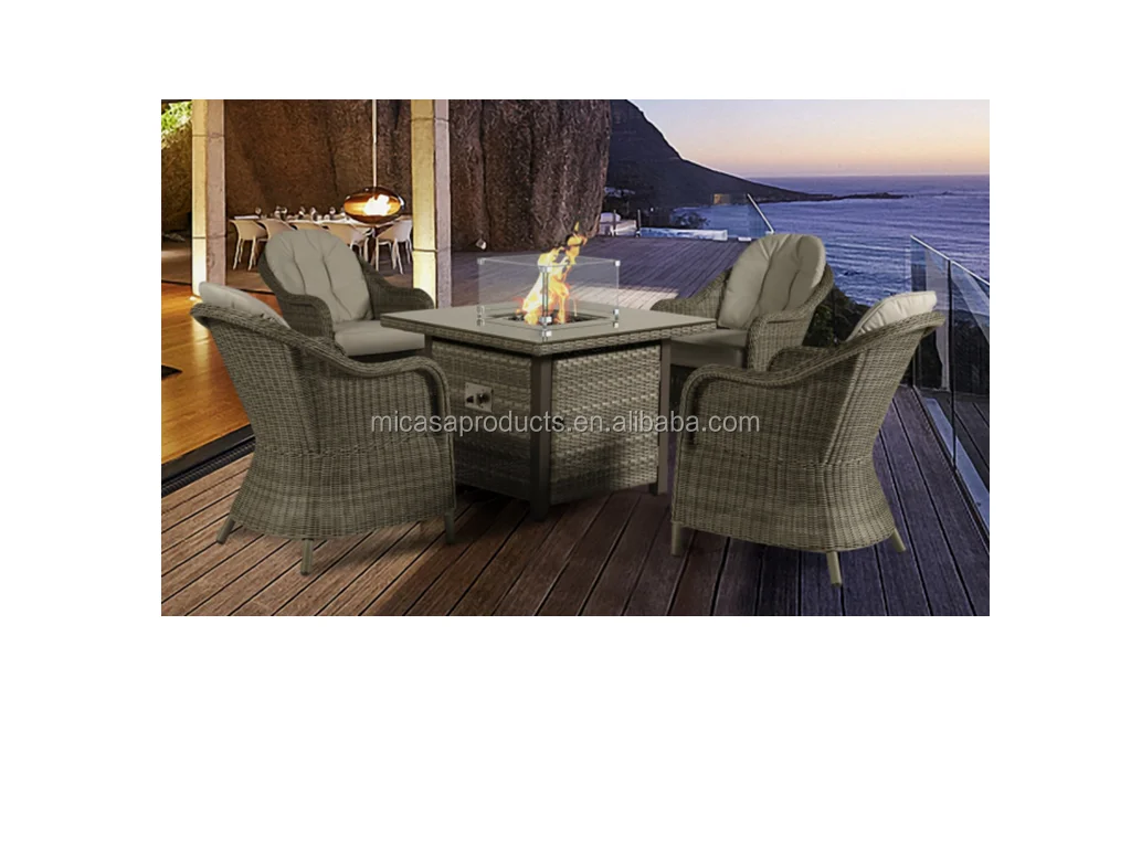 Luxury Outdoor Sofa With Bbq Fire Pit Table Buy Fire Pit Table Set