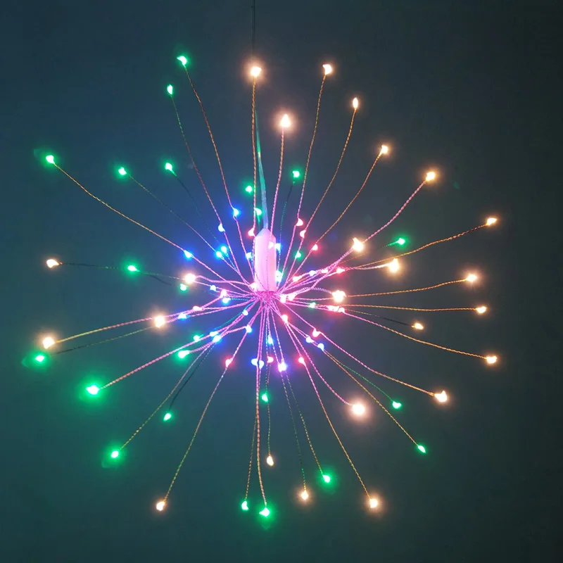 Battery Powered Sweet Home Firework Led String Hanging Starburst Fairy Strip Hanging Light