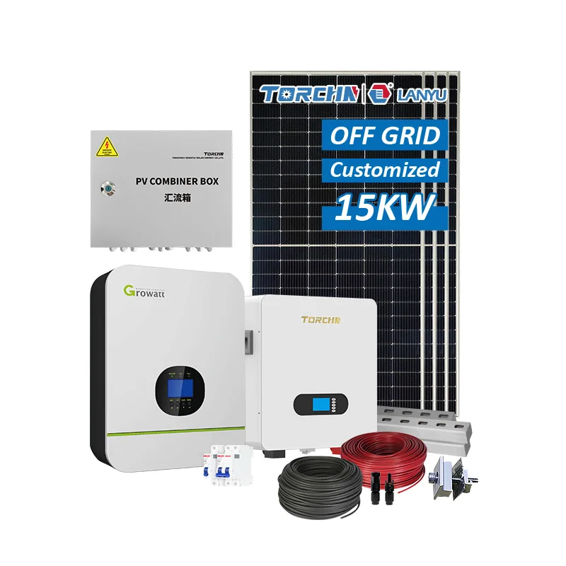 15kW solar array mounted on commercial roof with bifacial panels and hybrid inverter enclosure